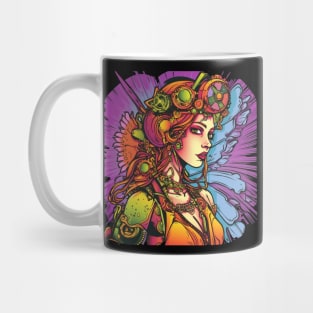 Steampunk Fairy Neon Profile Mug